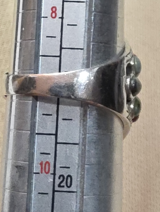 NAVAJO DESIGNER NED KLAH STERLING SILVER TURQUOISE NATIVE AMERICAN RING SZ 9 - Picture 7 of 7